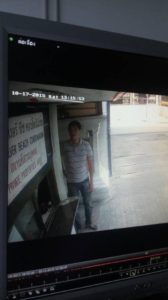 Screenshot from the apartment surveillance video