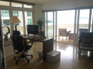 The panoramic view inside Dr. Gui’s apartment in Pattaya